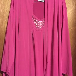 Susan Graver liquid knit 2x with tank. 2 for 1